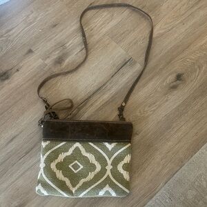Myra Bag Olive and Brown Crossbody